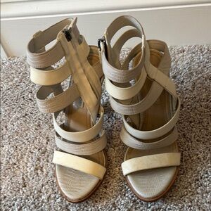 Stylish Cream Strappy Sandals